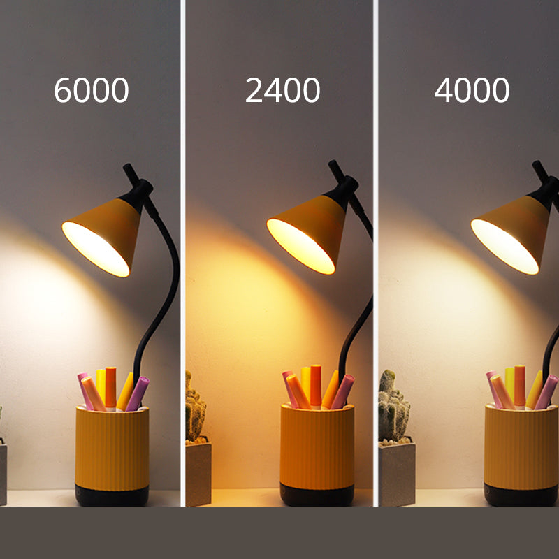 Lampada a LED LED LED a LED flessibile Macaron Plastic Kids Room Room Light con ombra e supporto per penna