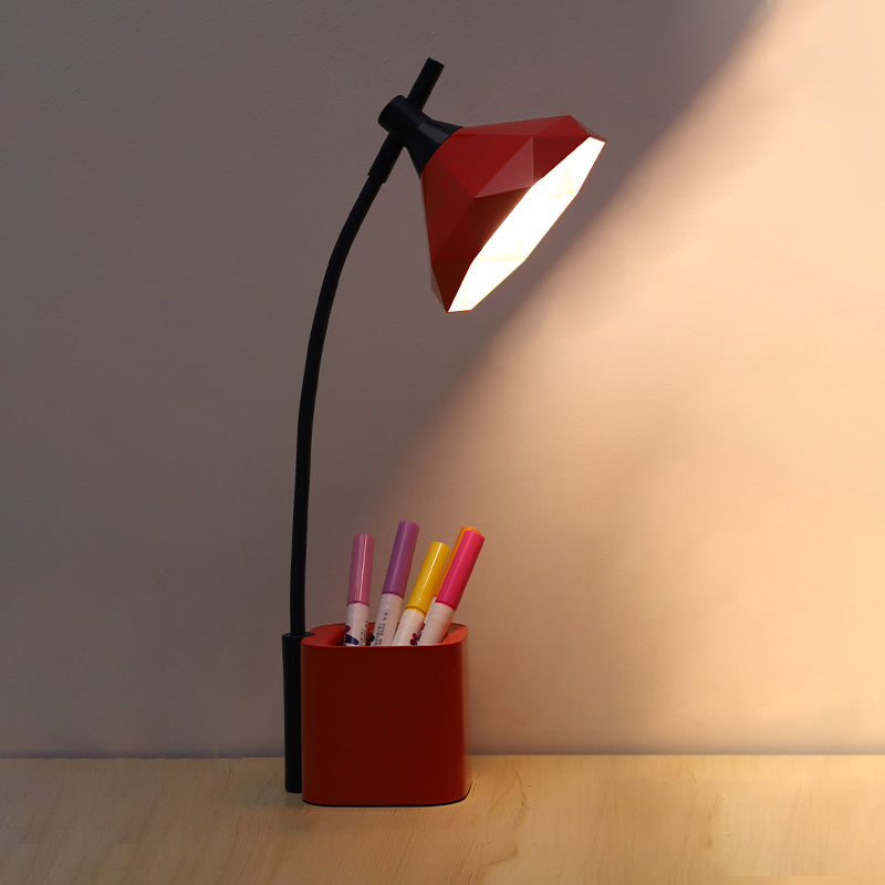 Lampada a LED LED LED a LED flessibile Macaron Plastic Kids Room Room Light con ombra e supporto per penna