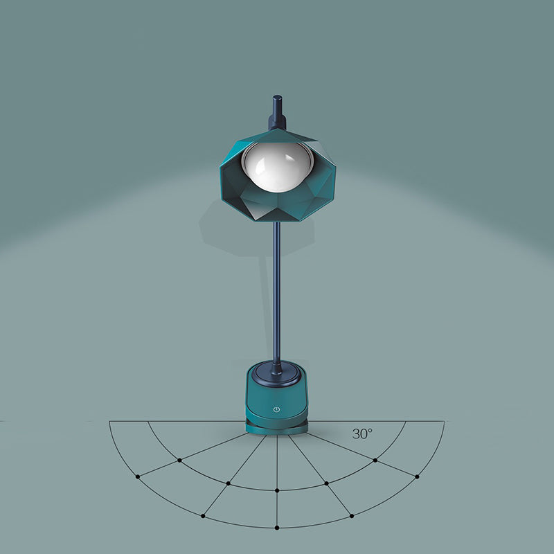 Lámpara de escritorio de sujetador con forma de diamante Macaron de plástico para la habitación de la habitación del niño recargable Luz de estudio LED