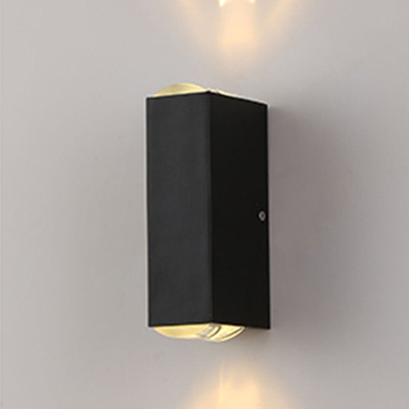 Mur mural à LED extérieur concis moderne Aluminium RECTANGULAIRE LAMPE MUR DE MUT