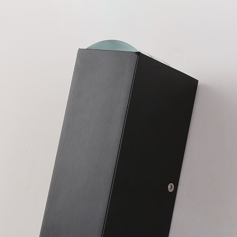 Modern beknopte buitenledwandlicht aluminium rechthoekige waterdichte wandlamp in het zwart