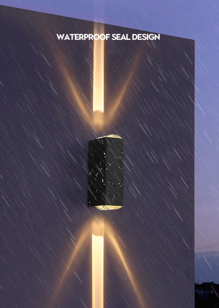 Mur mural à LED extérieur concis moderne Aluminium RECTANGULAIRE LAMPE MUR DE MUT