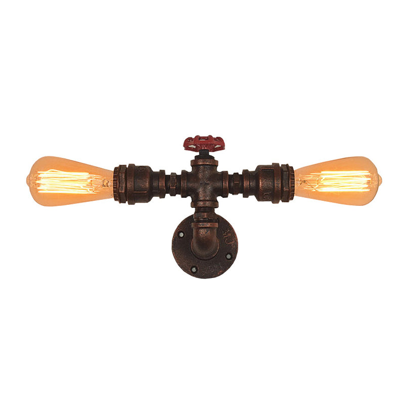 Industrielle Wasserrohrleitungswand montierte licht schmiedeeiseisernde Wandleuchte für Bar
