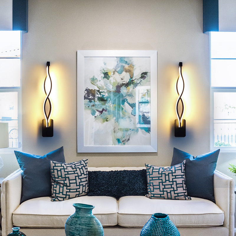 Linear Aluminum Wall Light Minimalism 1-light Wall Sconce for Living Room