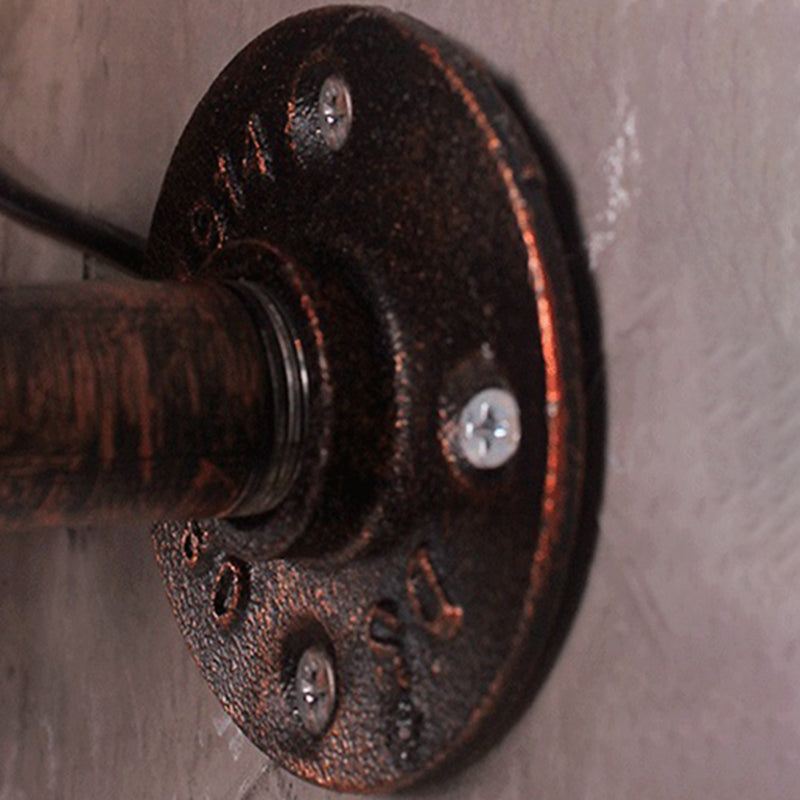 Antike Bronze Eisenwandhalterung Lampe Industriewasser Rohrleitungswand Lichtleuchte für Coffeeshop