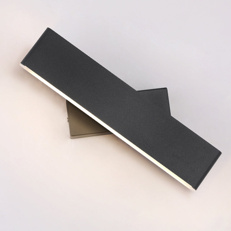 Lámpara de pared giratoria de LED creativo moderno apliques de pared rectangular de aluminio con sombra acrílica