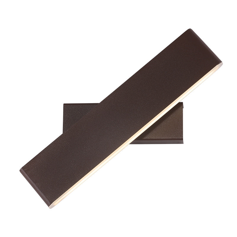 Lámpara de pared giratoria de LED creativo moderno apliques de pared rectangular de aluminio con sombra acrílica