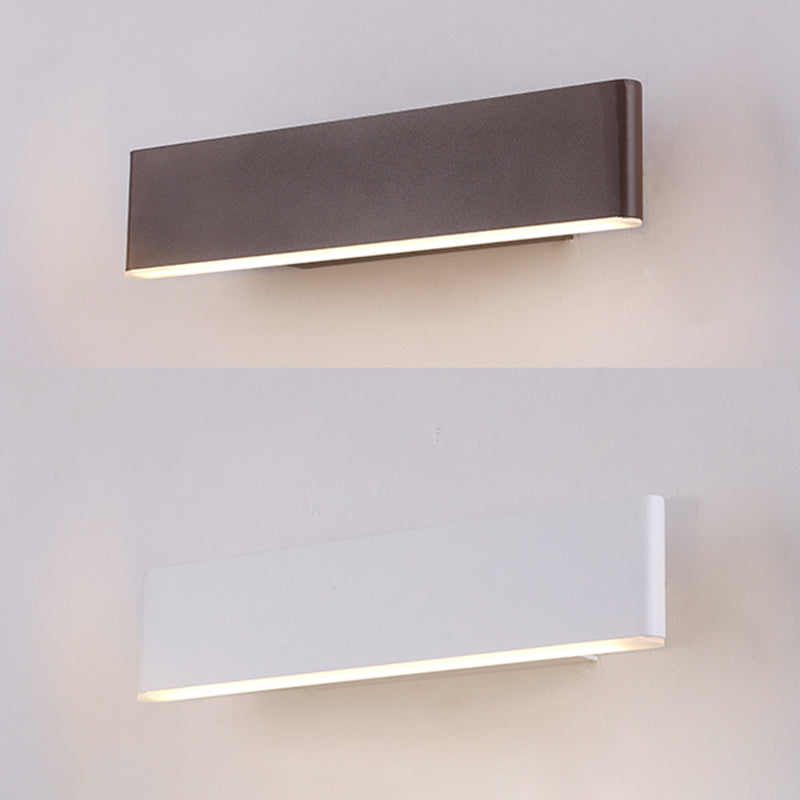 Lámpara de pared giratoria de LED creativo moderno apliques de pared rectangular de aluminio con sombra acrílica