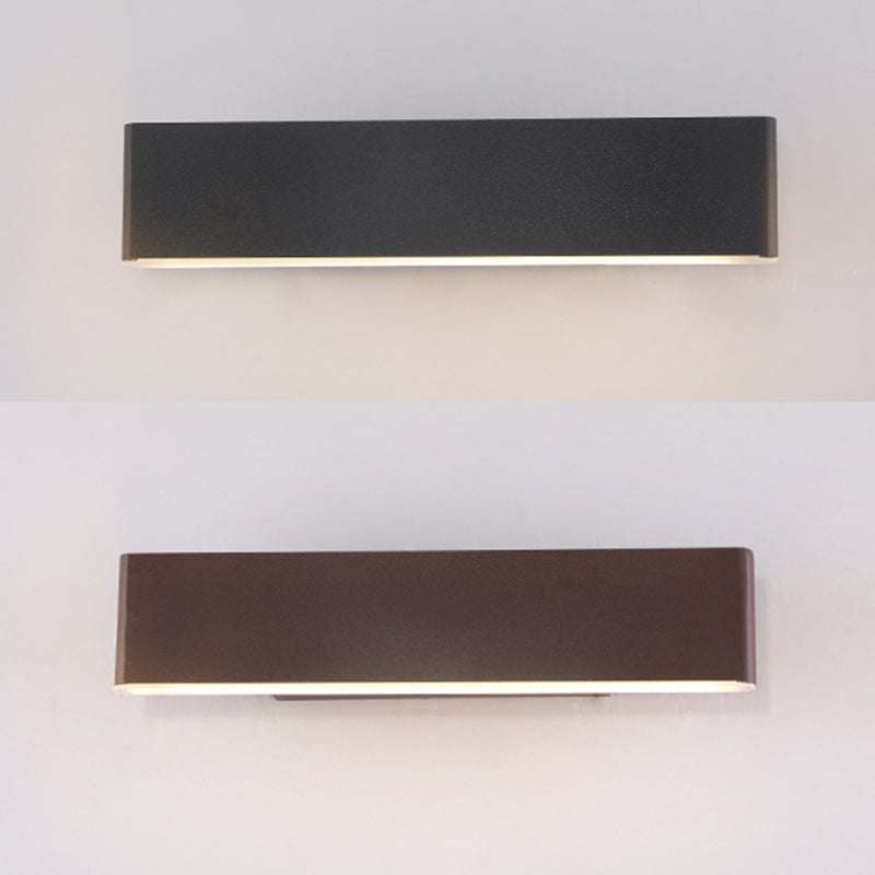 Lámpara de pared giratoria de LED creativo moderno apliques de pared rectangular de aluminio con sombra acrílica