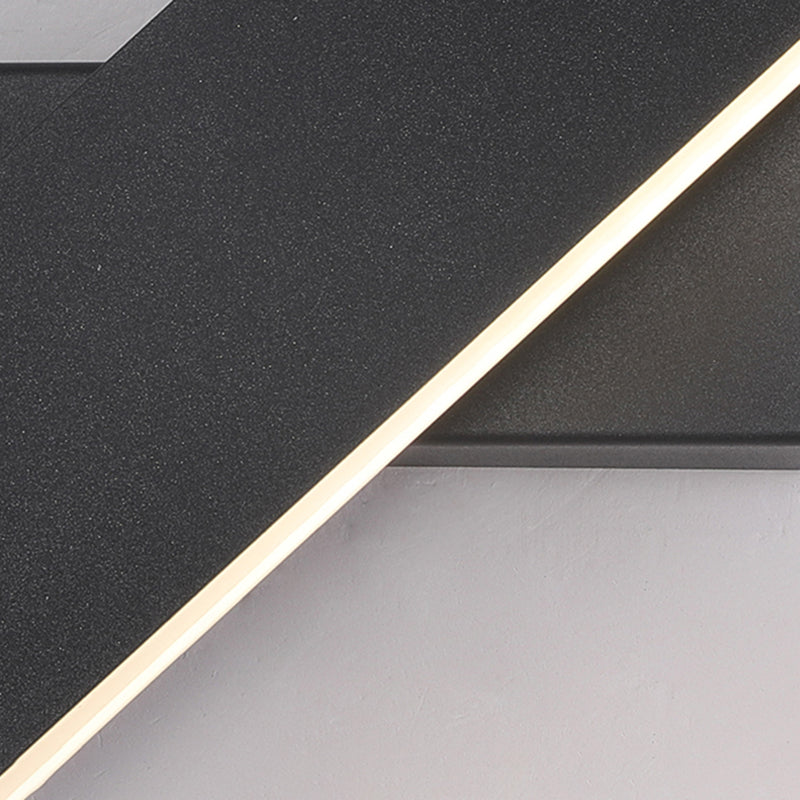 Lámpara de pared giratoria de LED creativo moderno apliques de pared rectangular de aluminio con sombra acrílica