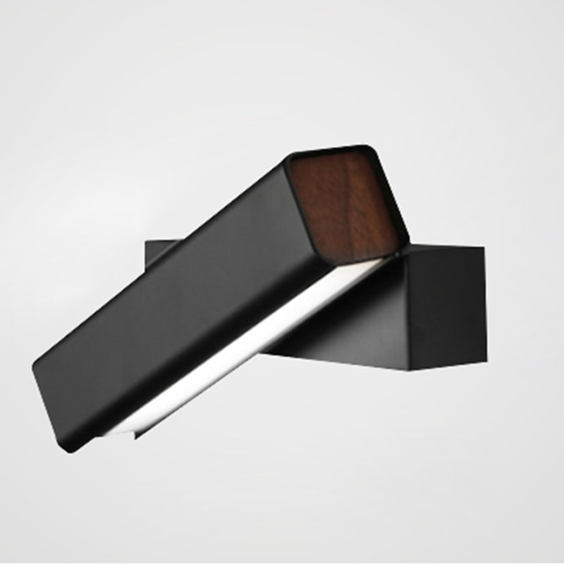 Aluminium LED Rotatable Wall Light in Modern Concise Style Acrylic Rectangular Wall Lamp for Bedroom