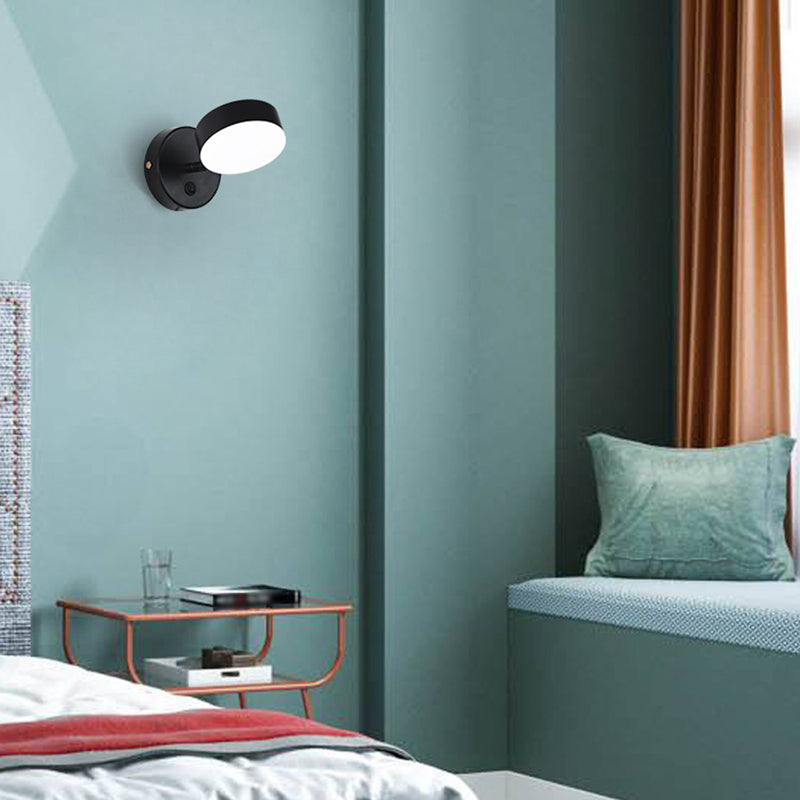 Éclairage mural en acrylique contemporain contemporain à 1 lumière pour chambre à coucher