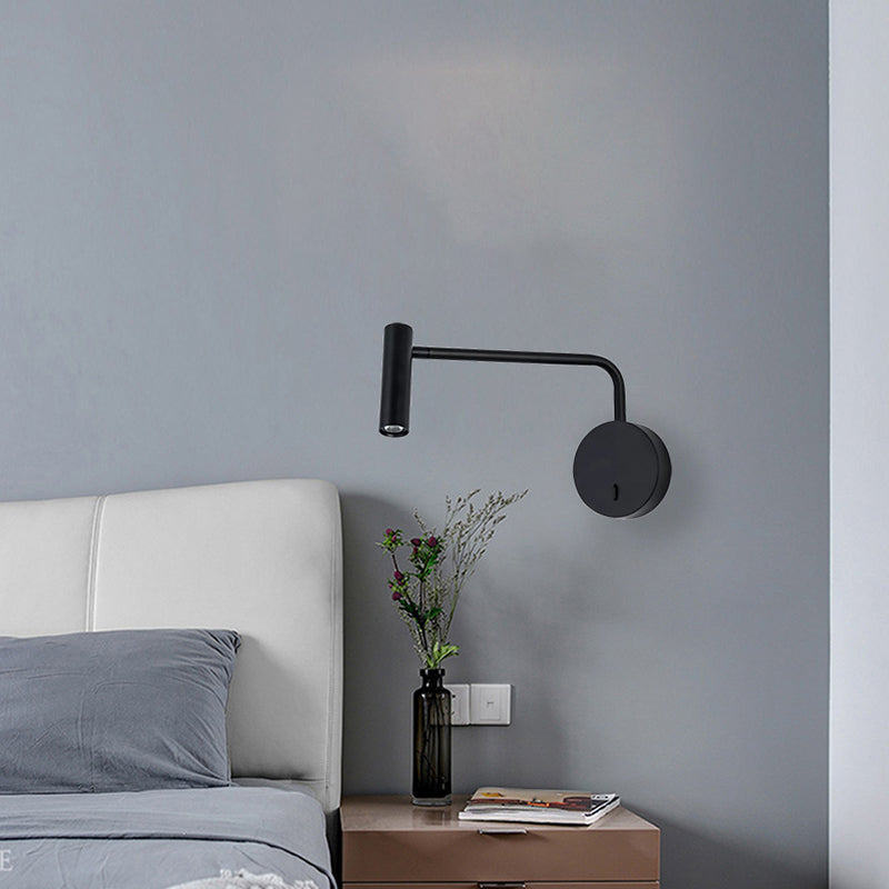 Contemporary Metal Adjustable Wall Sconce 1-Light Wall Mounted Light for Bedroom