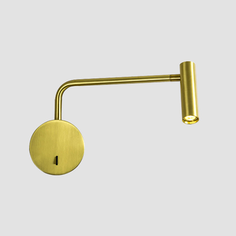 Contemporary Metal Adjustable Wall Sconce 1-Light Wall Mounted Light for Bedroom