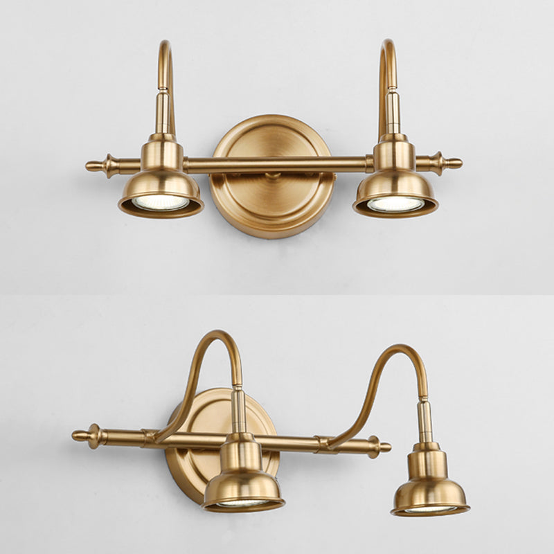 Postmodern Simplicity Bell Vanity Sconce Lights Metallic Wall Mount Light Fixture for Bathroom