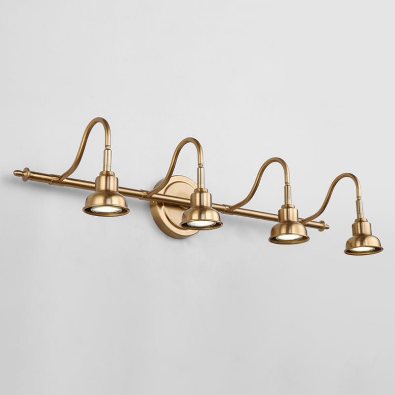Postmodern Simplicity Bell Vanity Sconce Lights Metallic Wall Mount Light Fixture for Bathroom