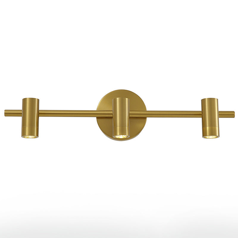 Postmodern Simplicity Cylinder Vanity Sconce Lights Brass Wall Mount Light Fixture for Bathroom