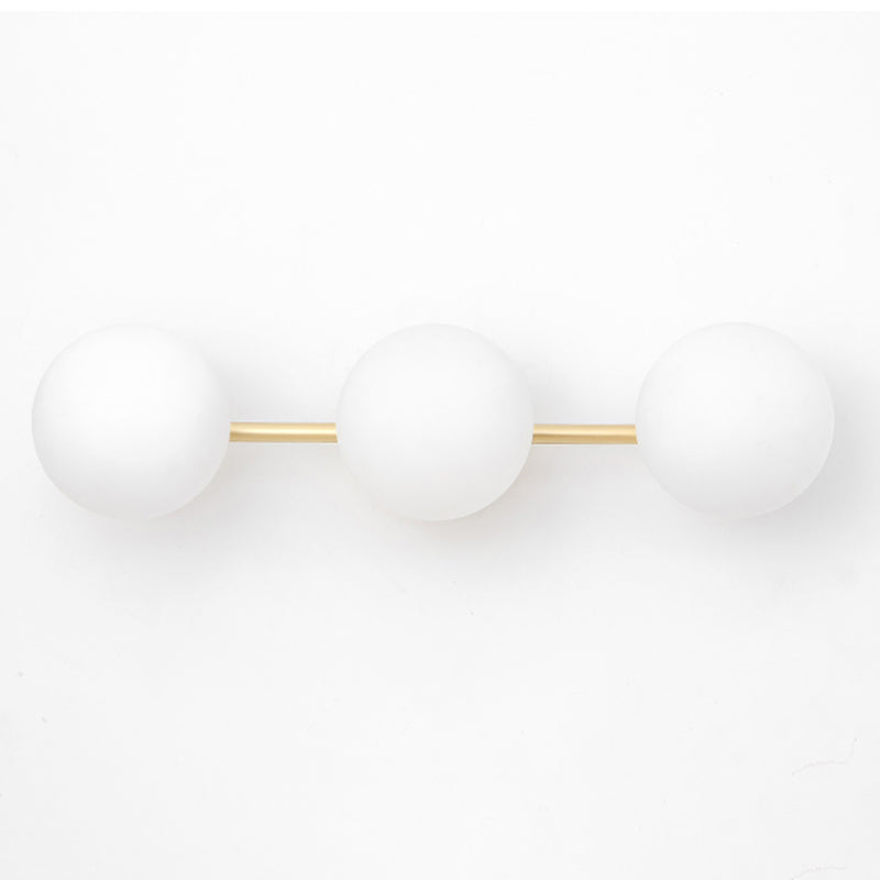 Postmodern Globe Vanity Sconce Lights Milk Glass Wall Mount Light Fixture for Bathroom