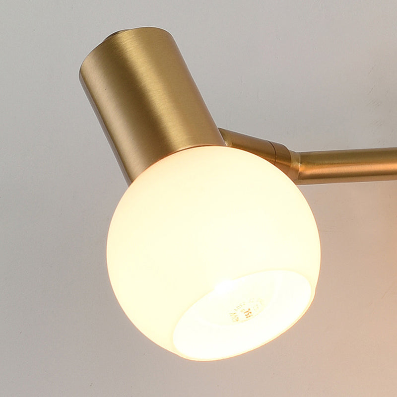 Postmodern Globe Vanity Sconce Lights Milk Glass Wall Mount Light Fixture for Bathroom