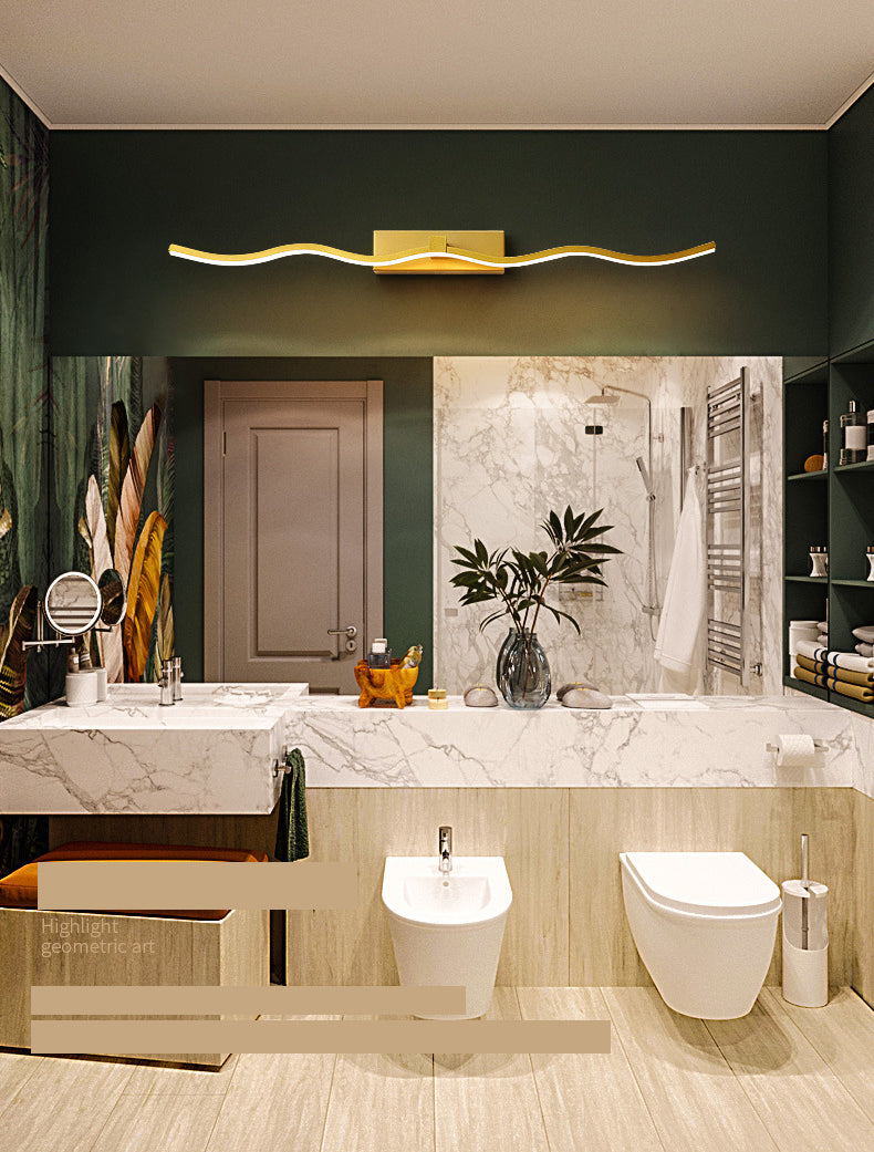 Semplicità contemporanea ondeggiando lampadaria vanità apparecchi di illuminazione acrilica per il bagno