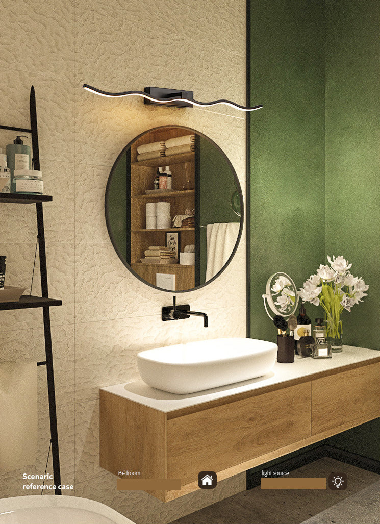 Semplicità contemporanea ondeggiando lampadaria vanità apparecchi di illuminazione acrilica per il bagno