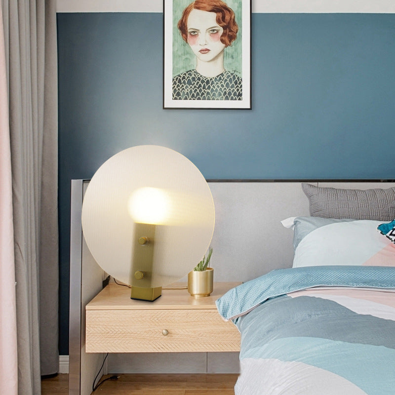 Lampe de table en forme de disque postmoderne