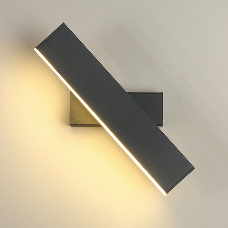 Modern Fashionable LED Wall Light Aluminium Rectangular Rotatable Wall Lamp with Acrylic Shade