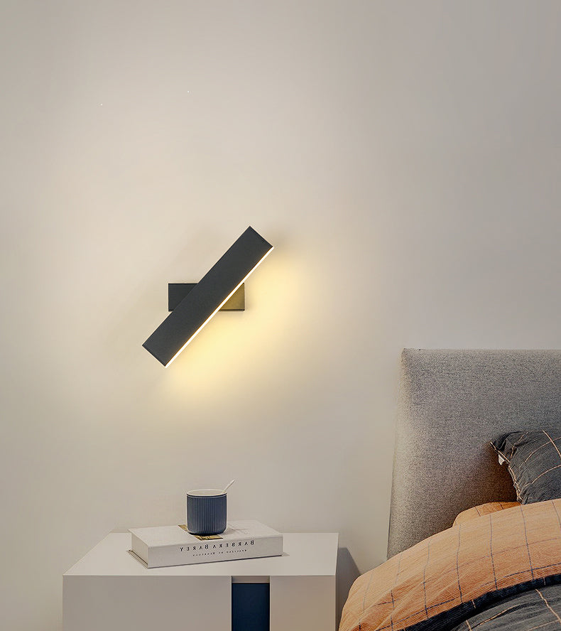 Lámpara de pared giratoria de aluminio LED moderna de moda moderna con tono acrílico