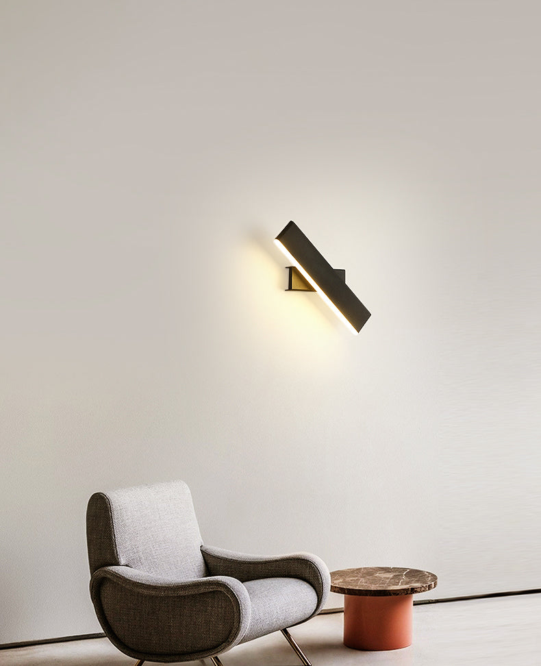 Lámpara de pared giratoria de aluminio LED moderna de moda moderna con tono acrílico