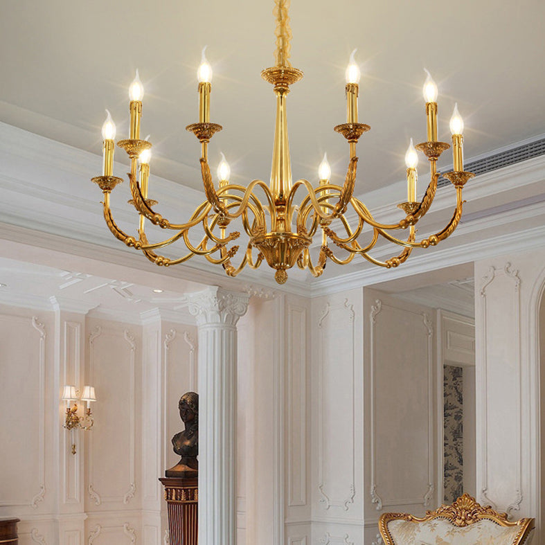 Metal Gold Suspension Lighting Contemporary Ceiling Suspension Lamp for Living Room