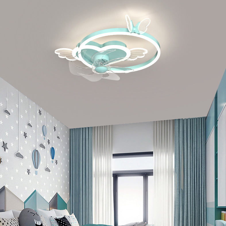 Télécommande coeur en forme de coeur en forme de la lampe à fans de lampe à la lampe à la lampe à la lampe à lampe à lampe à lampe à chasse à lame