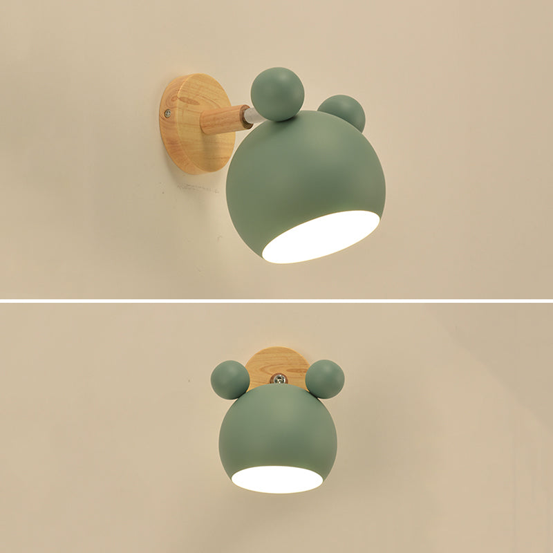 Globe Wall Mounted Lamp Modern Simplicity Macaron Metallic Wall Mount Lamp for Living Room