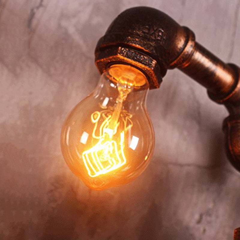 Iluminación de matriz de pared engranaje de estilo industrial Luz de montaje de pared de metal en cobre