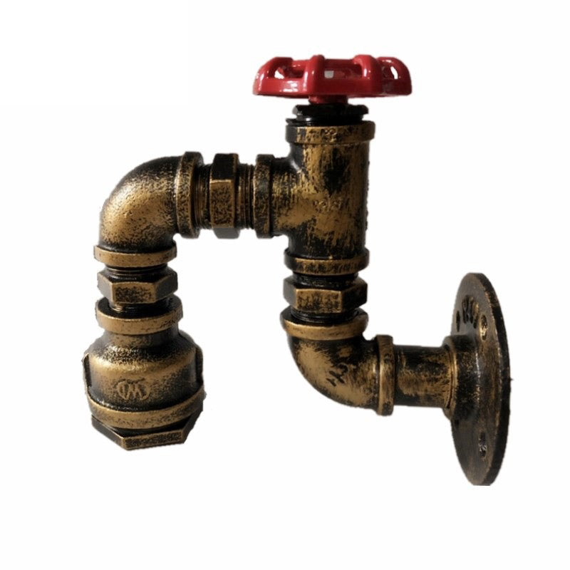 Sconce Light Fixture Industrial-Style Water Pipe Metal Wall Mounted Light Fixture