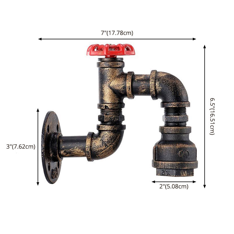 Aplicación de luz de luz de agua de estilo industrial Medón de metal de la pared de la pared.