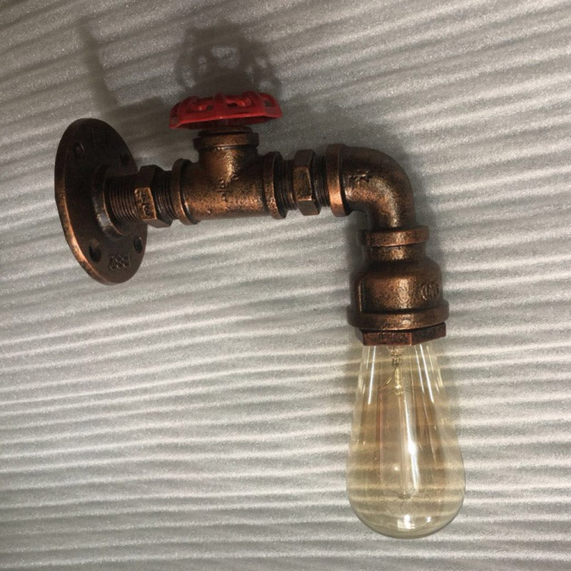 Sconce Light Fixture Industrial-Style Water Pipe Metal Wall Mounted Light Fixture