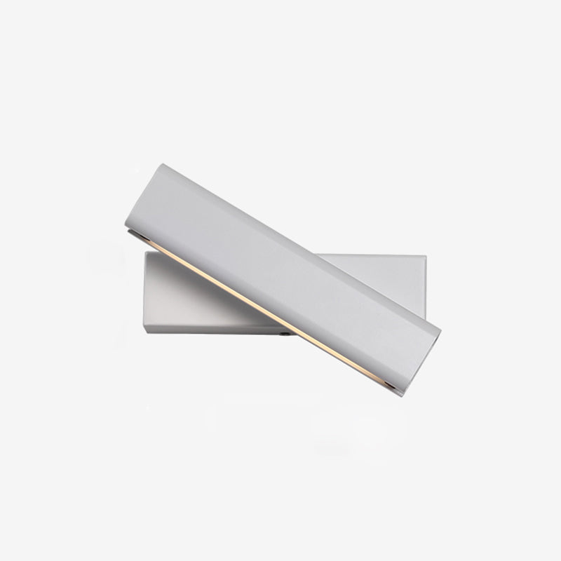 Modern Artistic LED Rotatable Wall Sconce Aluminium Rectangular Wall Light with Acrylic Shade