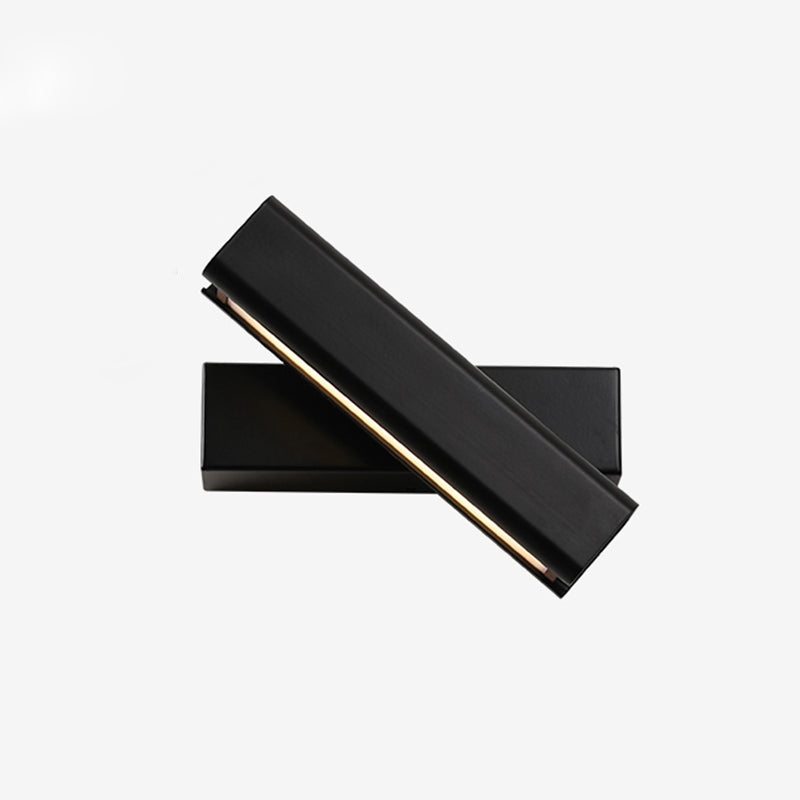 Modern Artistic LED Rotatable Wall Sconce Aluminium Rectangular Wall Light with Acrylic Shade