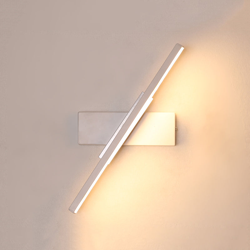 Lampada a parete rotabile a LED in silicone in moderna luce murale lineare in alluminio in stile creativo per camera da letto