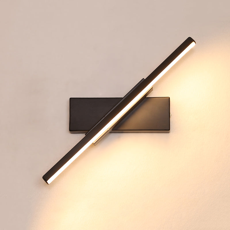 Lampada a parete rotabile a LED in silicone in moderna luce murale lineare in alluminio in stile creativo per camera da letto