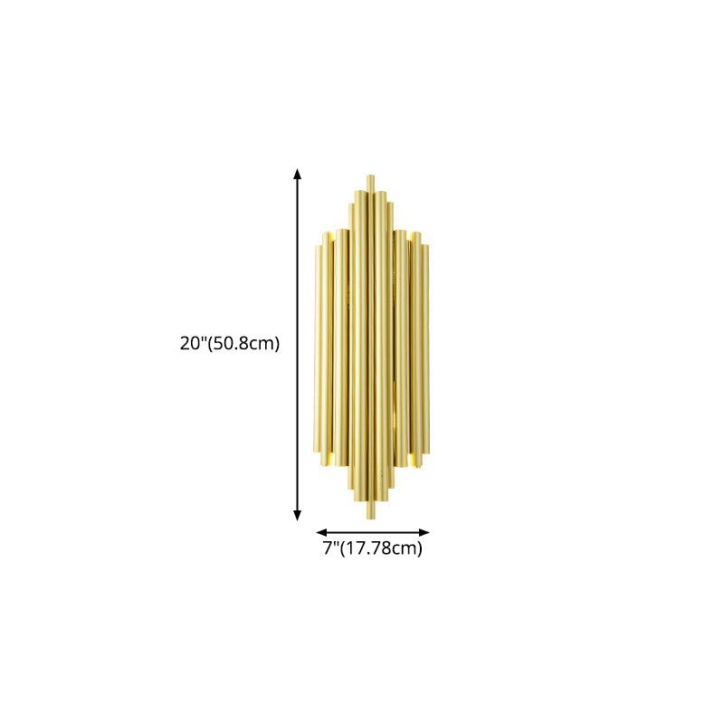 Gouden wandlamp met 4 licht in moderne creatieve stijl smeedijzeren stagger wandlicht