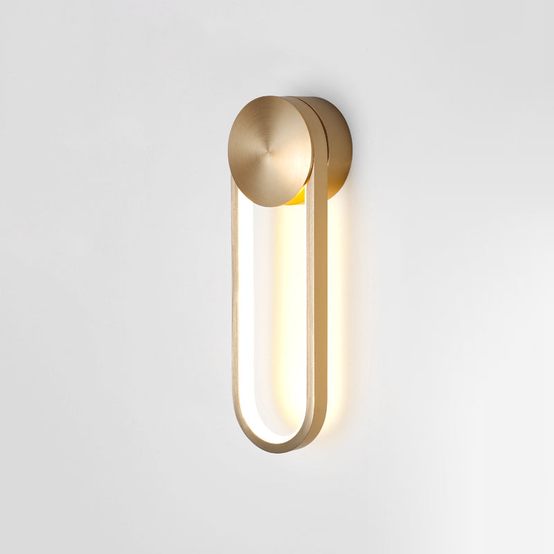 Modern Luxury LED Rotatable Wall Lamp Aluminium Oblong Wall Sconce with Silicone Shade