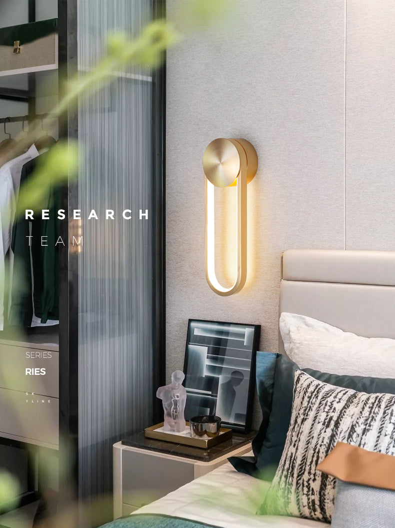 Modern Luxury LED Rotatable Wall Lamp Aluminium Oblong Wall Sconce with Silicone Shade