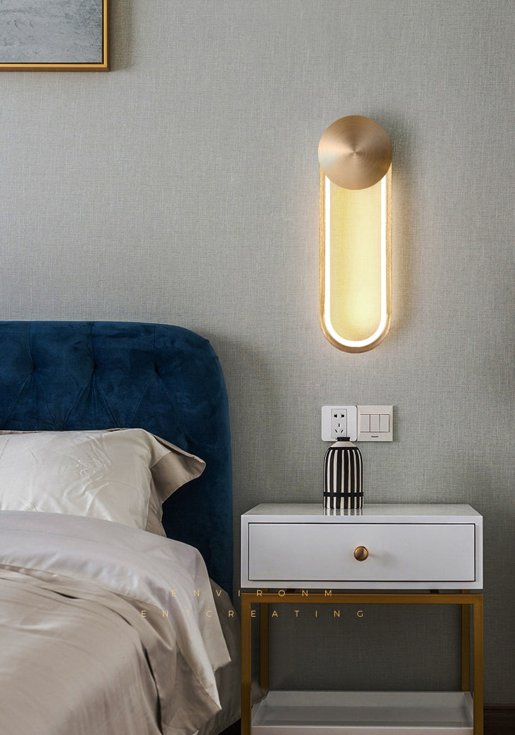 Modern Luxury LED Rotatable Wall Lamp Aluminium Oblong Wall Sconce with Silicone Shade