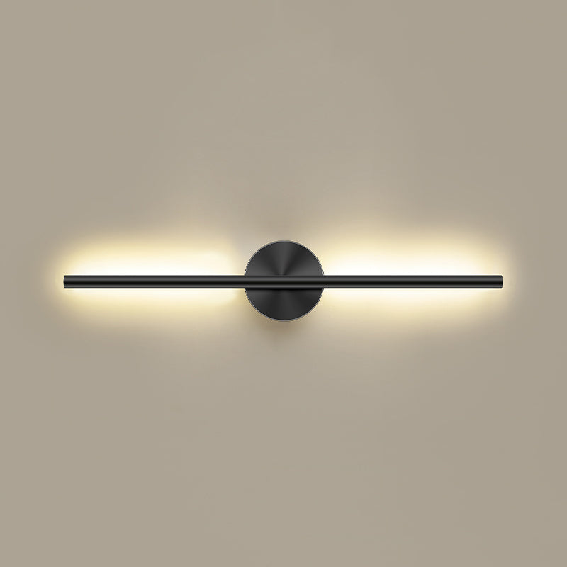 Modern Creative Linear LED Wall Light Wrought Iron Indoor Wall Lamp with Acrylic Shade