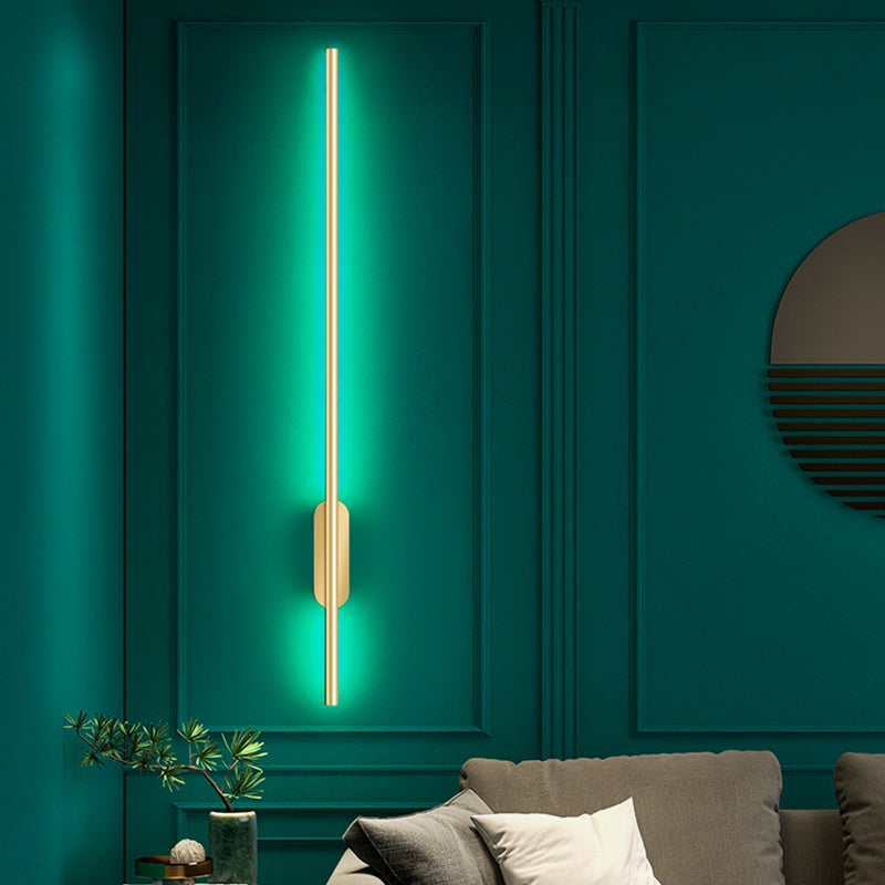 Modern Creative Linear LED Wall Light Wrought Iron Indoor Wall Lamp with Acrylic Shade