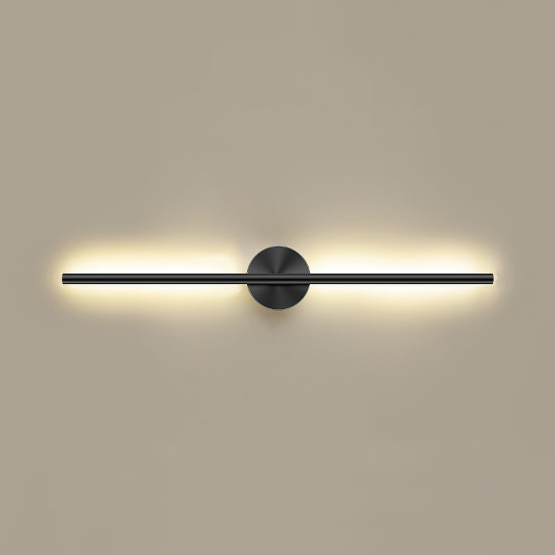 Modern Creative Linear LED Wall Light Wrought Iron Indoor Wall Lamp with Acrylic Shade