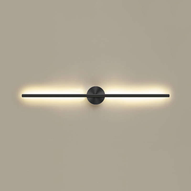 Modern Creative Linear LED Wall Light Wrought Iron Indoor Wall Lamp with Acrylic Shade