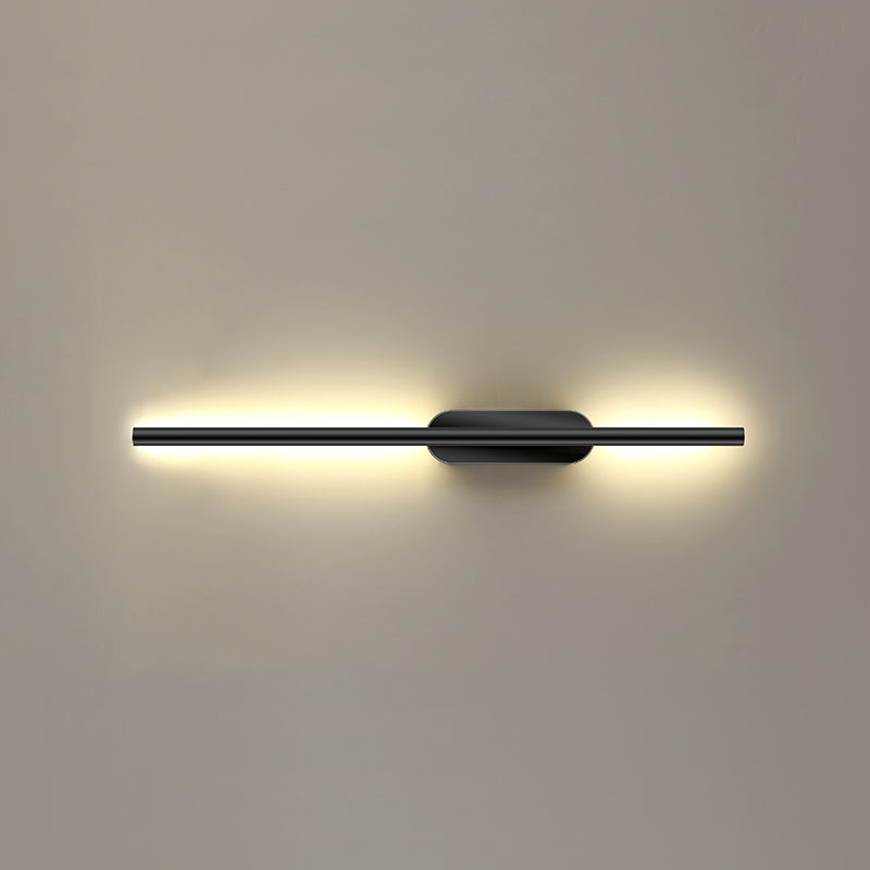 Modern Creative Linear LED Wall Light Wrought Iron Indoor Wall Lamp with Acrylic Shade