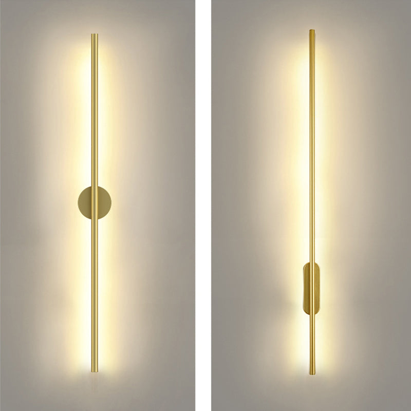 Modern Creative Linear LED Wall Light Wrought Iron Indoor Wall Lamp with Acrylic Shade